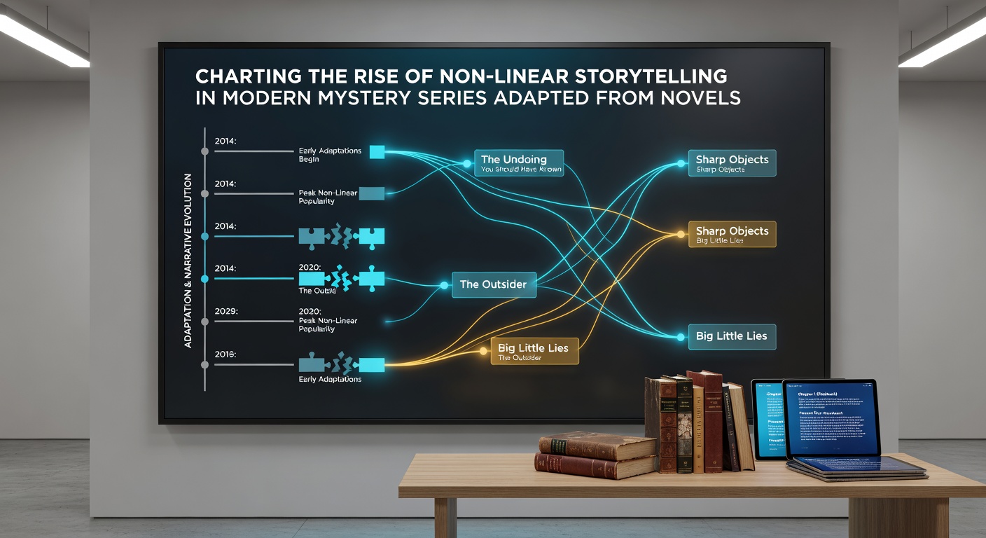 Behind-the-scenes view of editors assembling non-linear sequences for a mystery adaptation with multiple timeline markers on the timeline interface