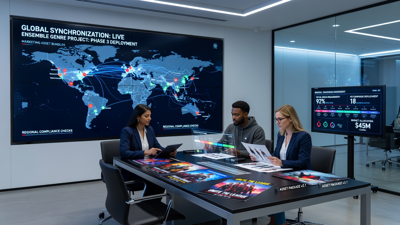 Logistics coordination for international film marketing materials and asset distribution